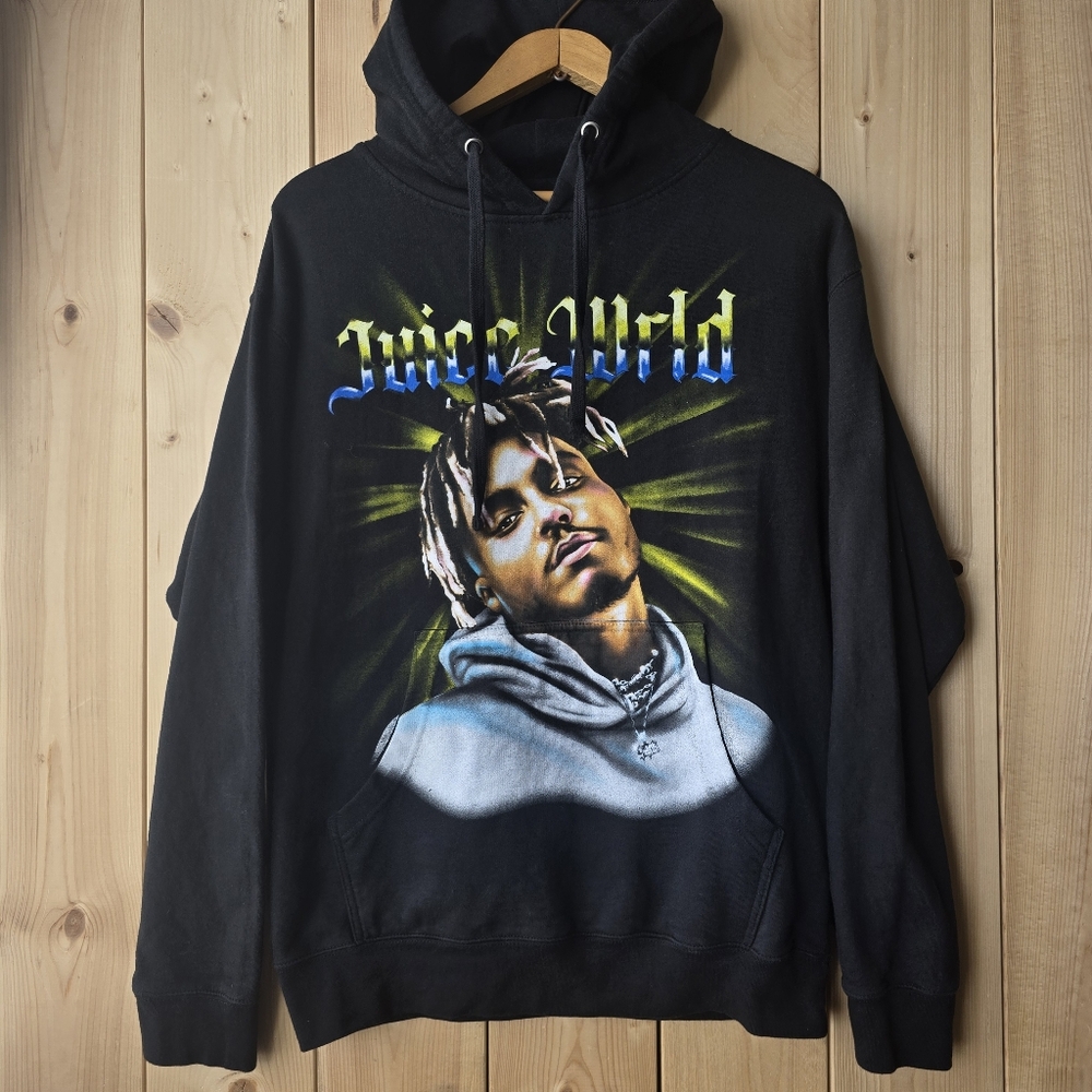 Juice World Black Pullover Hoodie Unisex Medium